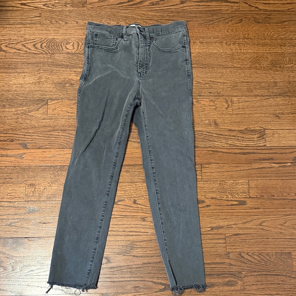 Madewell Washed Black Denim Stovepipe Jeans